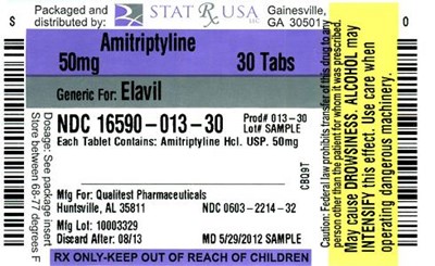 Amitriptyline 50 mg Label Image (Amitriptyline 50 mg Label 16590)